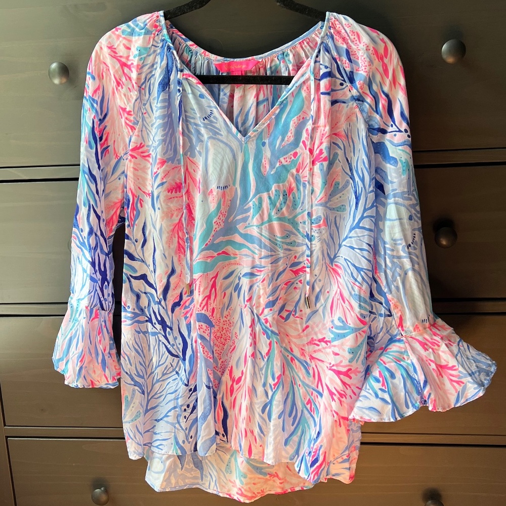Lilly Pulitzer Long Sleeve Top, SIZE L